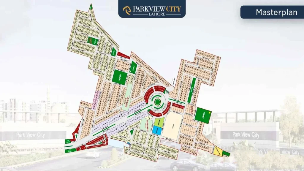 Master Plan of Park View City Lahore