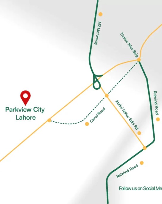 Park View City Lahore Location Details