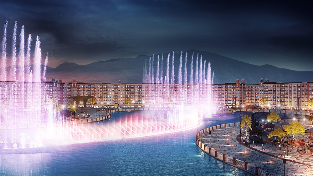 ParkView Lahore Downtown Largest Water Fountain in Paksitan